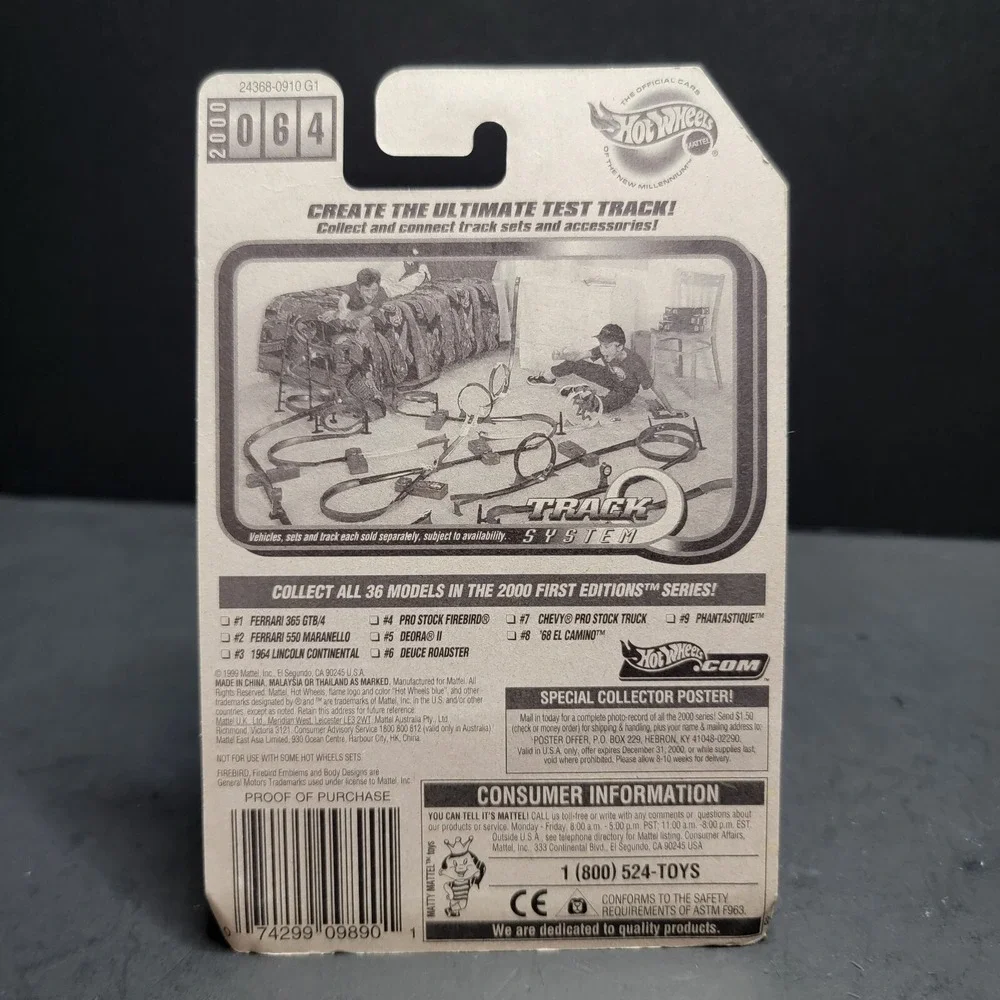 Hot Wheels 2000 First Edition Series Pro Stock Firebird, #5/36 cars yellow